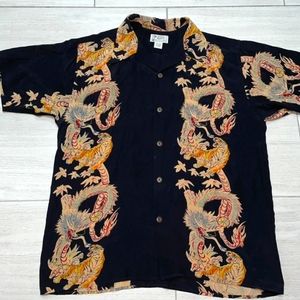 AVANTI- DRAGON & TIGER BUTTON UP SIZE XL